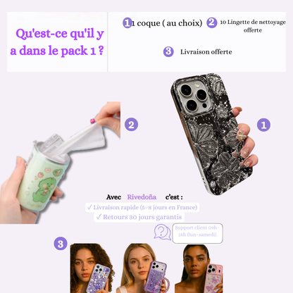 Coque iPhone bouquet floral chic - Rivedoña