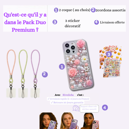 Coque iPhone Roses de Cristal - Rivedoña