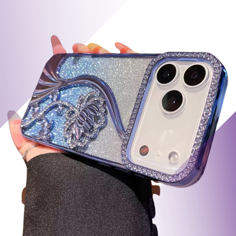 Coque iPhone fleur doré glamour - Rivedoña