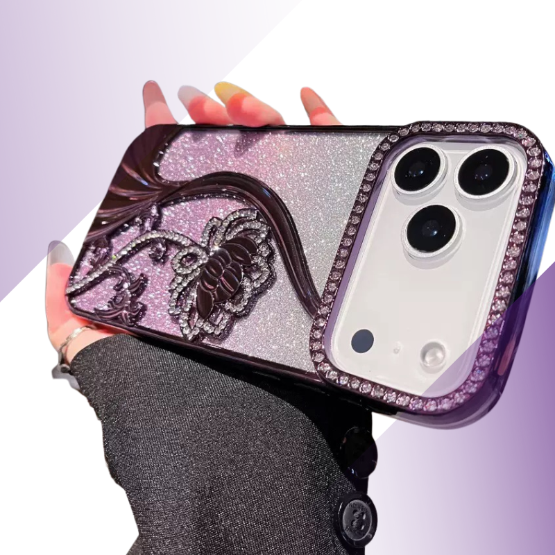 Coque iPhone fleur doré glamour - Rivedoña