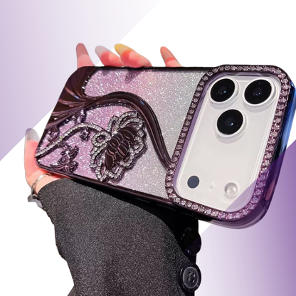 Coque iPhone fleur doré glamour - Rivedoña