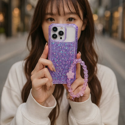 Coque iPhone paillettes lilas dream - Rivedoña