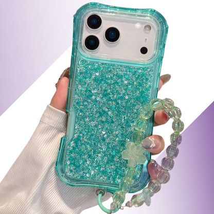 Coque iPhone paillettes lilas dream - Rivedoña