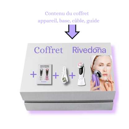 Coffret Rivedoña : appareil EMS, base, câble, guide