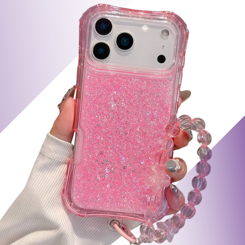 Coque iPhone paillettes lilas dream - Rivedoña