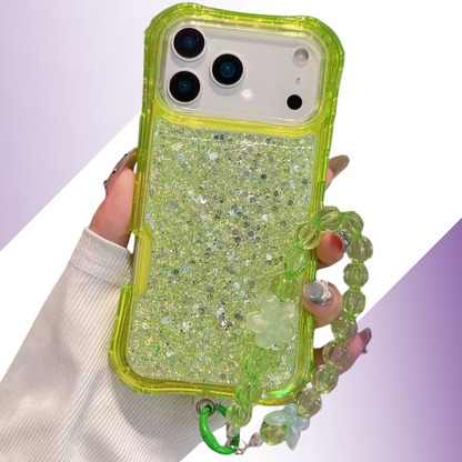 Coque iPhone paillettes lilas dream - Rivedoña
