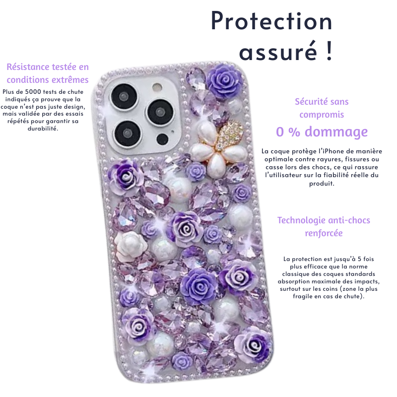 Coque iPhone Roses de Cristal - Rivedoña