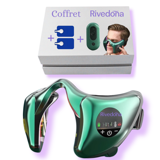 Masque de massage visage en V Rivedoña, chaleur douce et micro-pulsations
