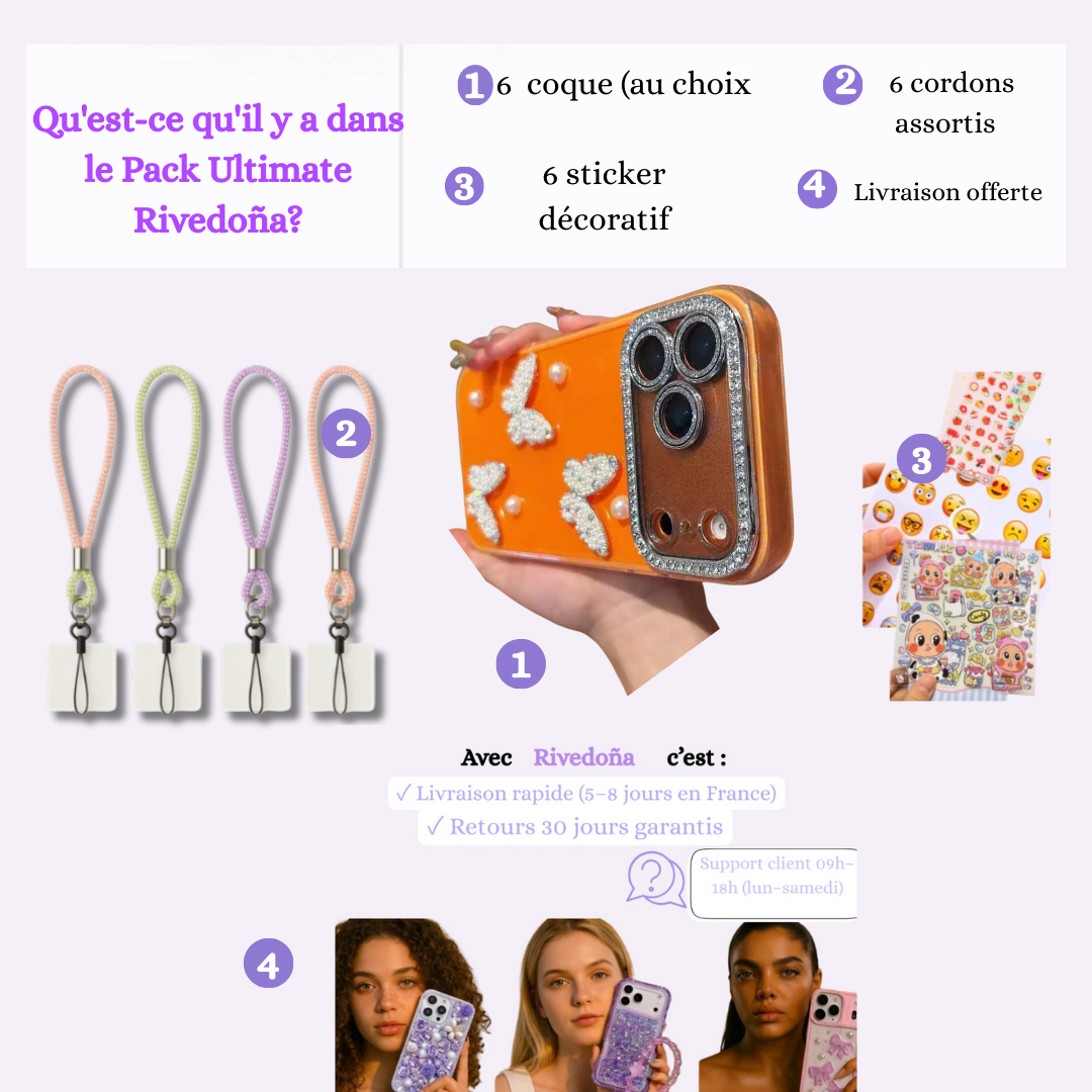 Coque iPhone fleur doré glamour - Rivedoña