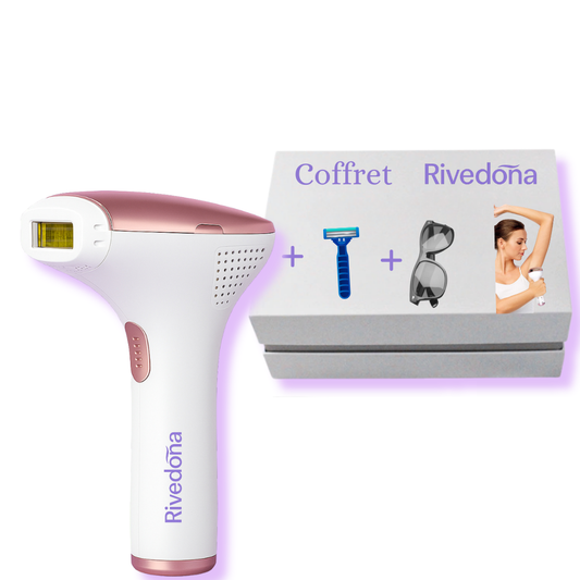 Épilateur IPL Rivedoña avec écran LCD, vue 3/4
