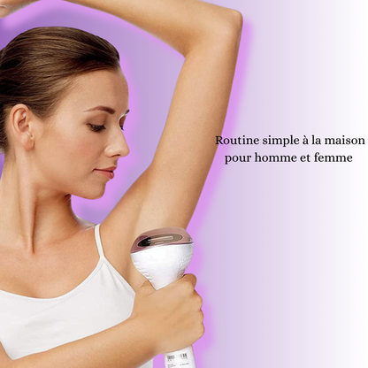 Utilisation de l’IPL sur le bras routine simple à la maison pour homme et femme