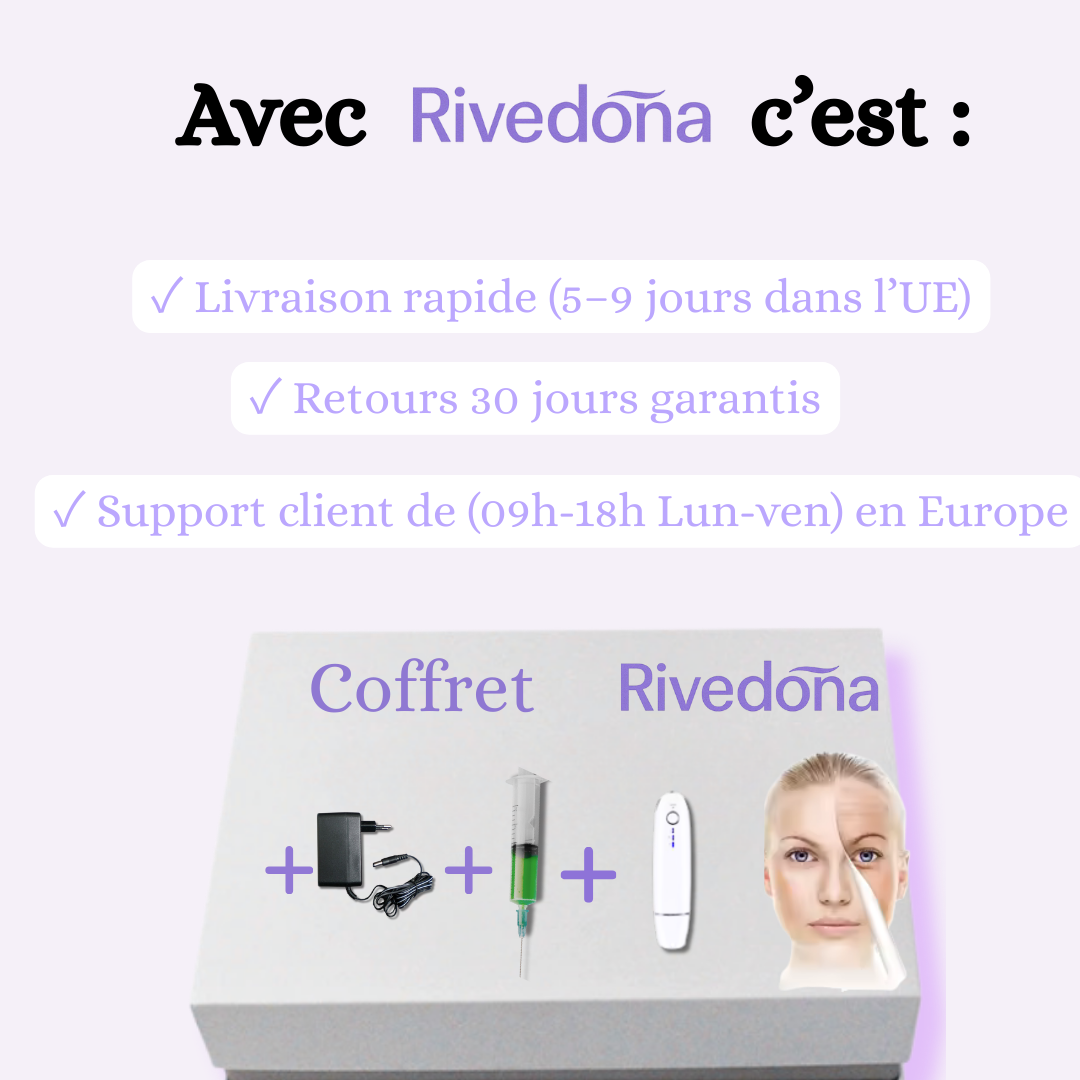  livraison UE 5–9 j, retours 30 j, support Europe