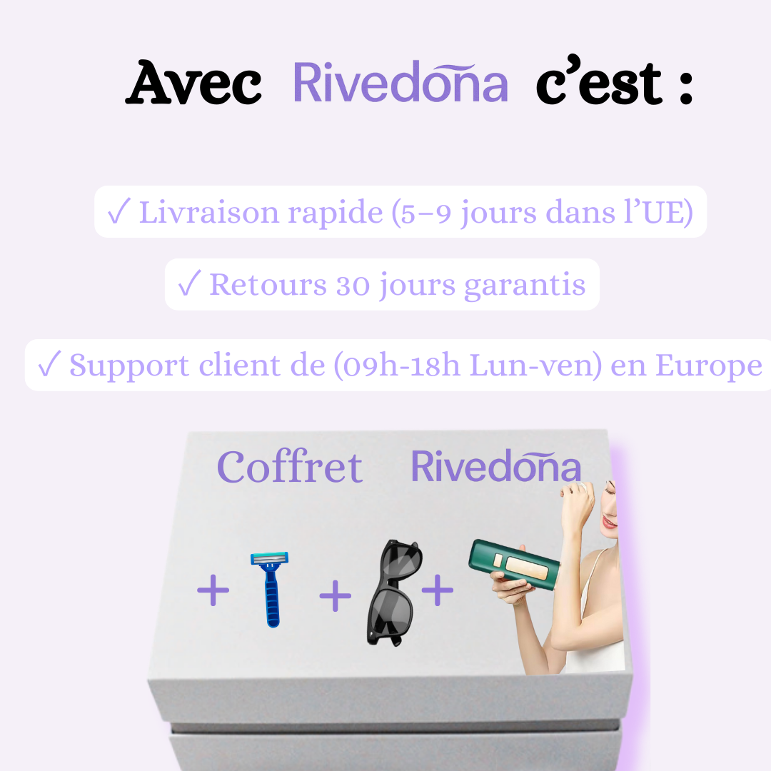  livraison UE 5–9 j, retours 30 j, support Europe
