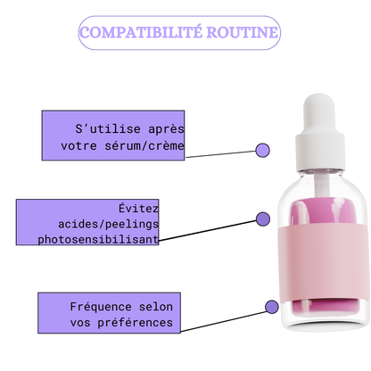 Compatible avec votre routine : s’utilise après sérum/crème
